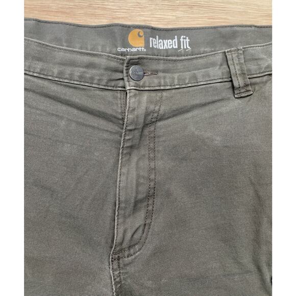 CARHARTT Short Relaxed Fit Work Stretch Cargo Comfort Flex Men's Gray SIZE 38" - Picture 2 of 6
